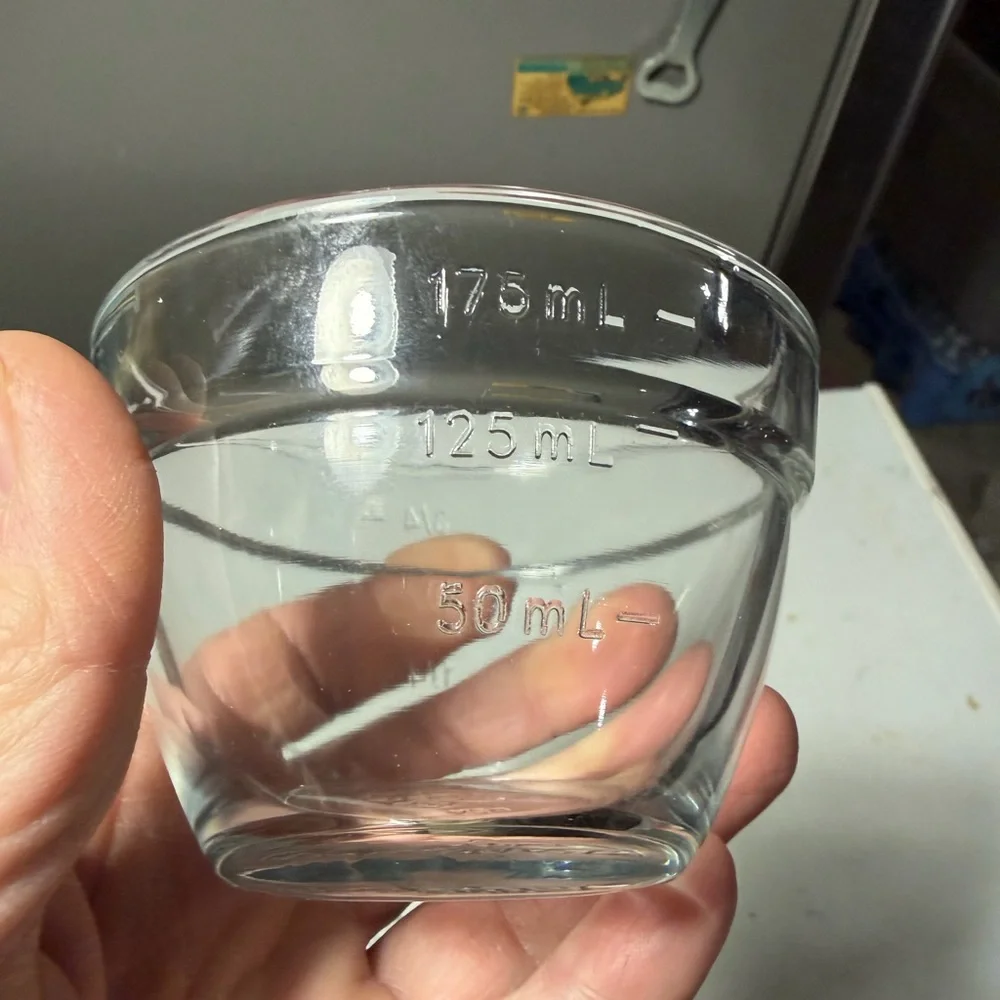 Pampered Chef Prep Bowl Set Measuring 1 Cup  Clear Glass Lot of 4